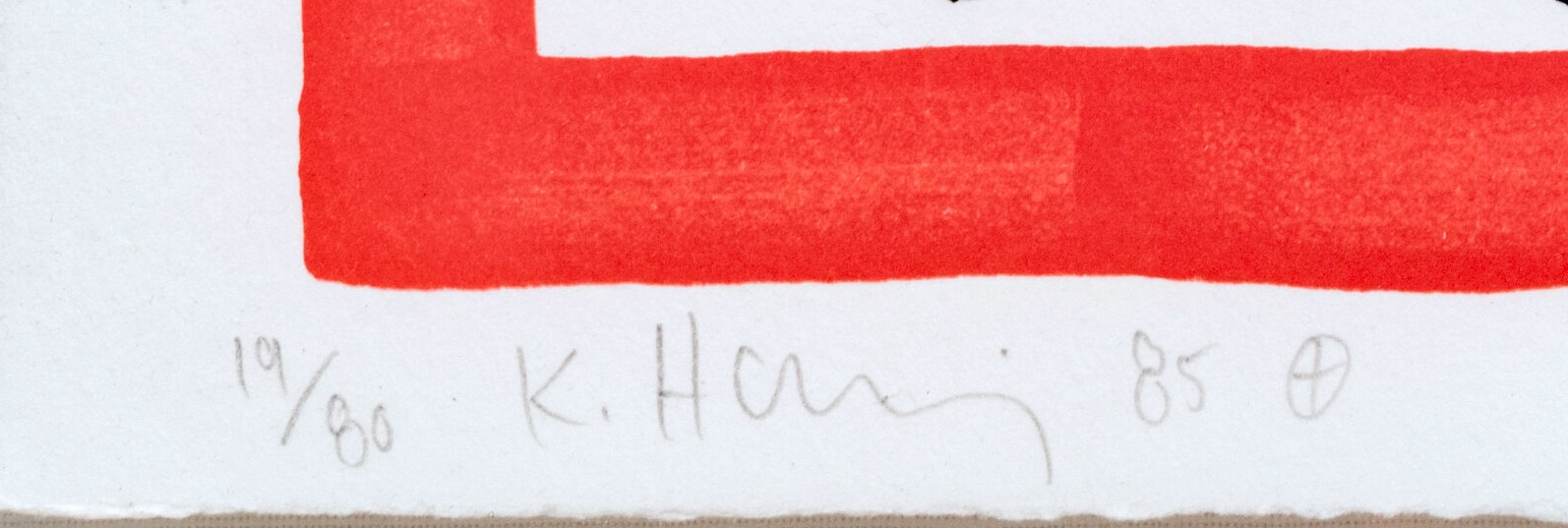 Keith Haring- Untitled (from Three Lithographs), 1985 Signature: numbereing